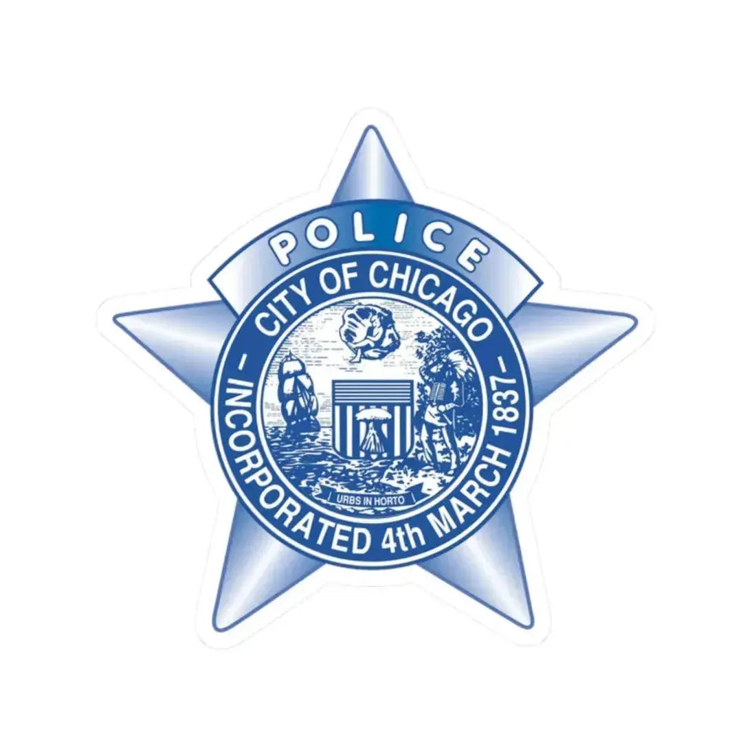 Chicago Police - STICKER Vinyl Kiss-Cut Decal 2 Inch White - The Sticker Space