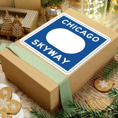 Chicago Skyway logo (Illinois) (Road Sign) STICKER Vinyl Kiss-Cut Decal - The Sticker Space