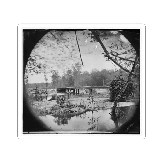 Chickahominy River, Va.  Bridge on Mechanicsville Road (U.S. Civil War) STICKER Vinyl Kiss-Cut Decal 2 Inch White - The Sticker Space