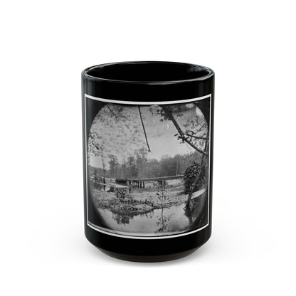 Chickahominy River, Va. Bridge On Mechanicsville Road (U.S. Civil War) Black Coffee Mug-15oz-The Sticker Space