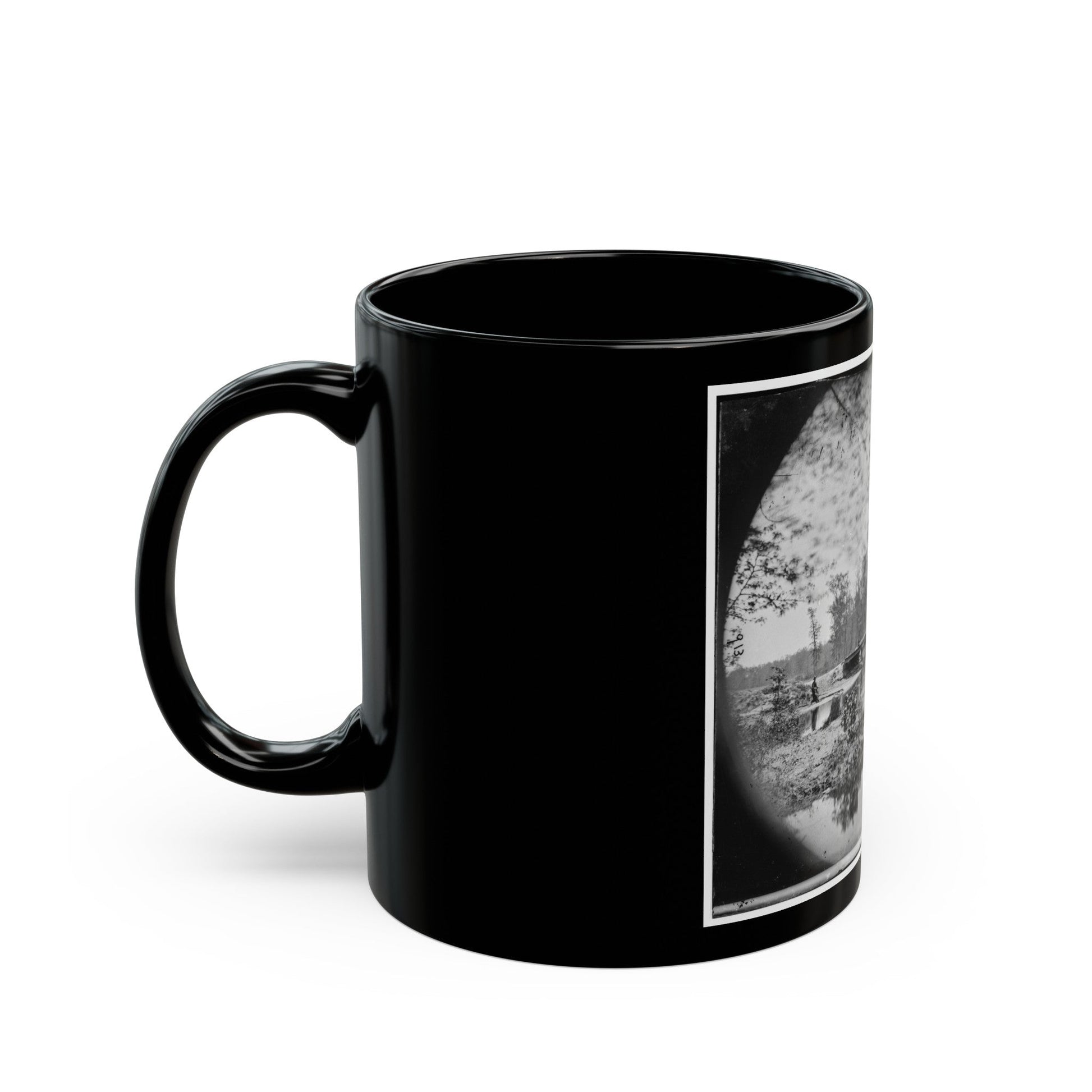 Chickahominy River, Va. Bridge On Mechanicsville Road (U.S. Civil War) Black Coffee Mug-The Sticker Space