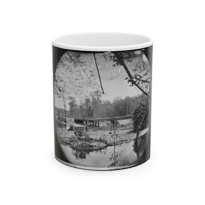 Chickahominy River, Va. Bridge On Mechanicsville Road (U.S. Civil War) White Coffee Mug-11oz-The Sticker Space