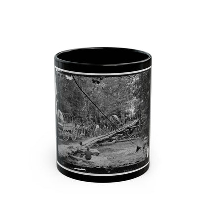 Chickahominy River, Va. Grapevine Bridge Built May 27-28, 1862, By The 5th New Hampshire Infantry Under Col. Edward E. Cross (U.S. Civil War) Black Coffee Mug