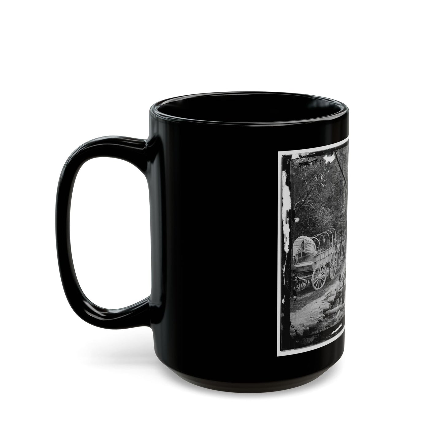 Chickahominy River, Va. Grapevine Bridge Built May 27-28, 1862, By The 5th New Hampshire Infantry Under Col. Edward E. Cross (U.S. Civil War) Black Coffee Mug