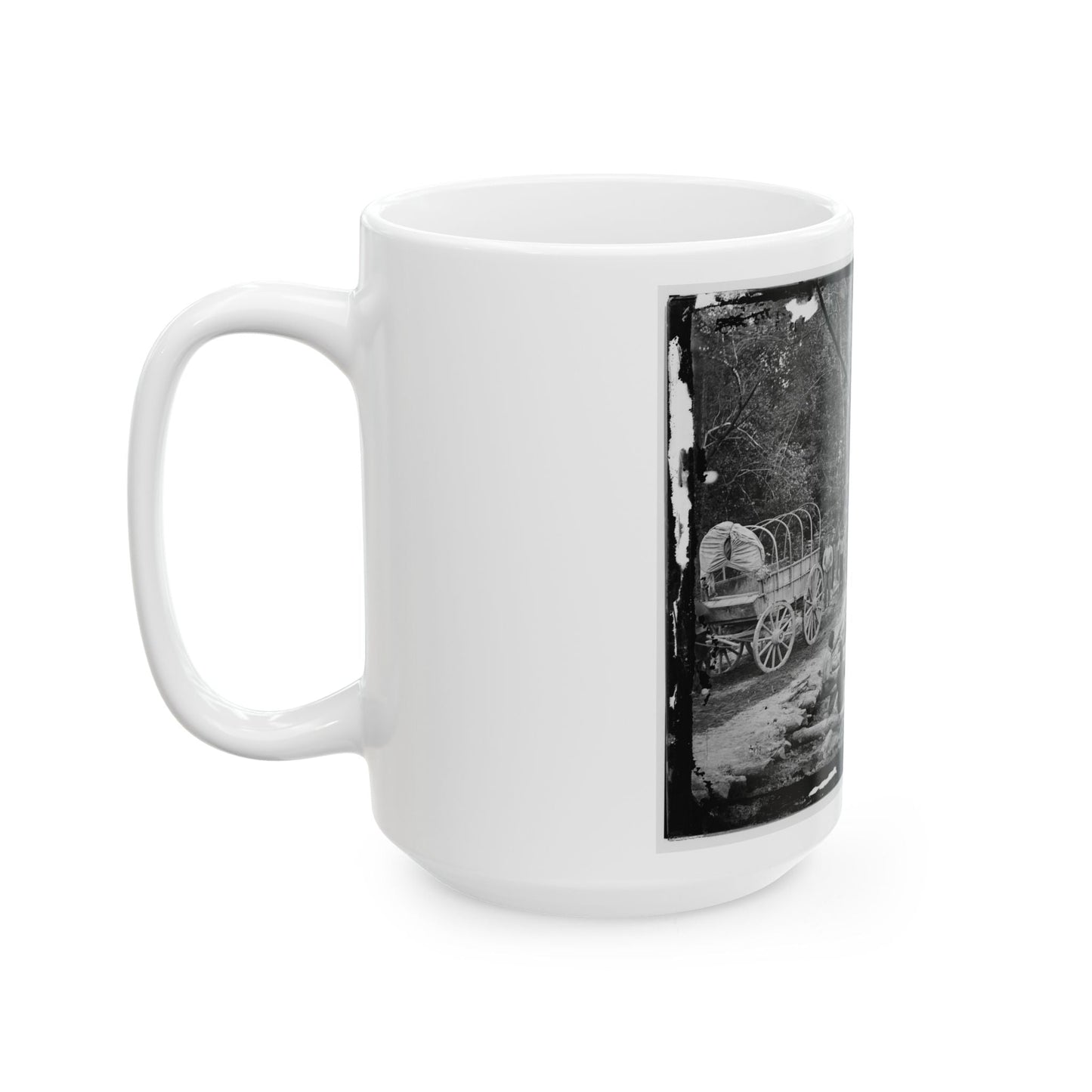 Chickahominy River, Va. Grapevine Bridge Built May 27-28, 1862, By The 5th New Hampshire Infantry Under Col. Edward E. Cross (U.S. Civil War) White Coffee Mug