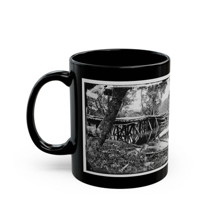 Chickahominy River, Va. Military Bridge Built By The 15th New York Volunteers Under Col. John Mcl. Murphy (U.S. Civil War) Black Coffee Mug