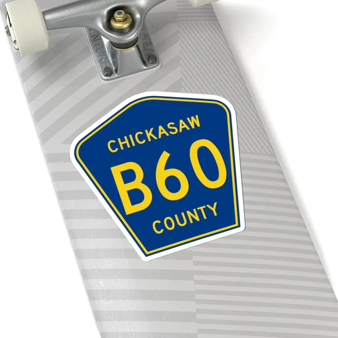 Chickasaw County Route B60 IA (Iowa) (Road Sign) STICKER Vinyl Kiss-Cut Decal - The Sticker Space