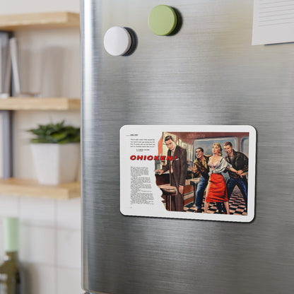 Chicken! (Magazine Illustration) Refrigerator Magnet-The Sticker Space