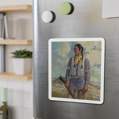 Chief Blackfoot (Magazine Illustration) Refrigerator Magnet-The Sticker Space