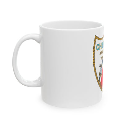 Chiefs Mess ATTC USCGC Elizabeth City NC (U.S. Coast Guard) White Coffee Mug-The Sticker Space