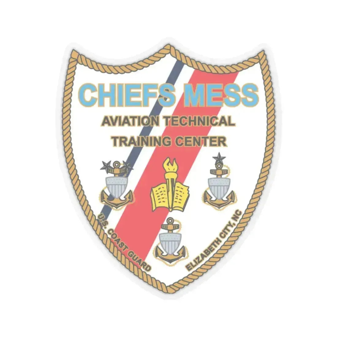 Chiefs Mess ATTC USCGC Elizabeth City NC (U.S. Coast Guard) STICKER Vinyl Kiss-Cut Decal - The Sticker Space