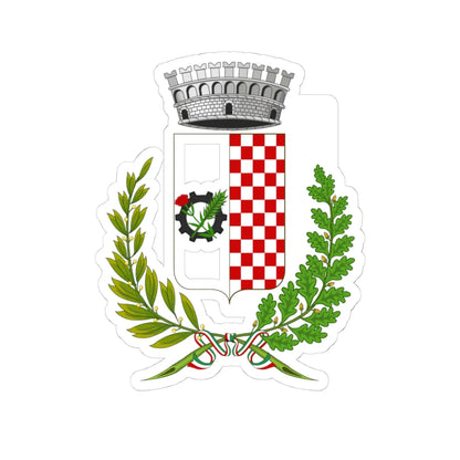 Chiesina Uzzanese-Stemma (Italy) (Coat of Arms) STICKER Vinyl Kiss-Cut Decal 4 Inch White - The Sticker Space