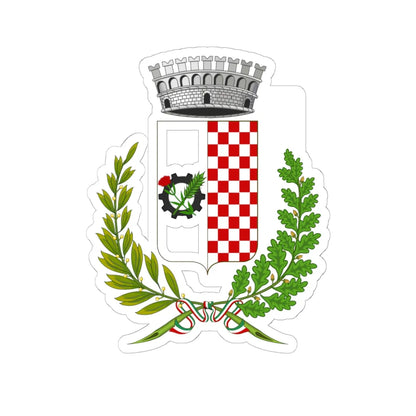Chiesina Uzzanese-Stemma (Italy) (Coat of Arms) STICKER Vinyl Kiss-Cut Decal 6 Inch White - The Sticker Space