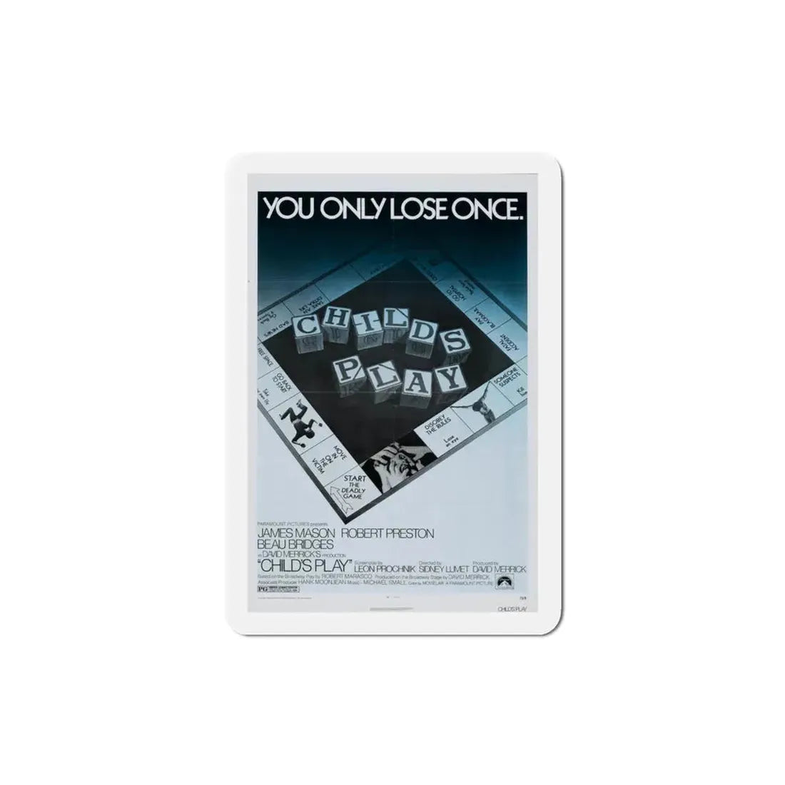 Child's Play 1972 Movie Poster Refrigerator Magnet 3 Inch - The Sticker Space