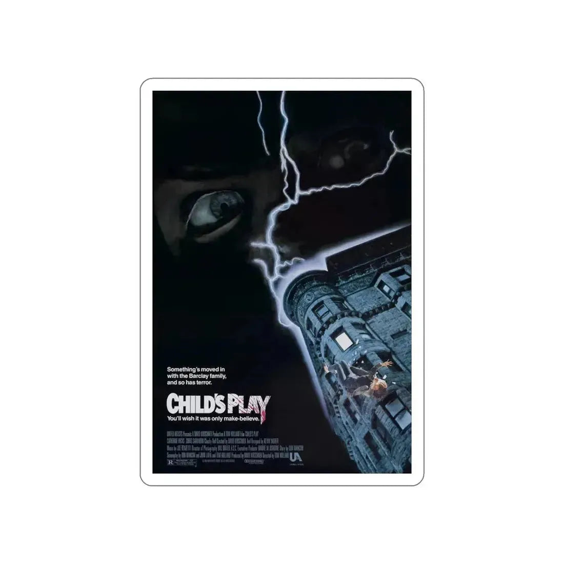 CHILD'S PLAY 1988 Movie Poster STICKER Vinyl Die-Cut Decal 5 Inch - The Sticker Space