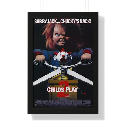 CHILD'S PLAY 2 1990 - Framed Movie Poster 16″ x 24″ Black - The Sticker Space