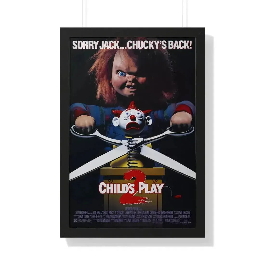 CHILD'S PLAY 2 1990 - Framed Movie Poster - The Sticker Space
