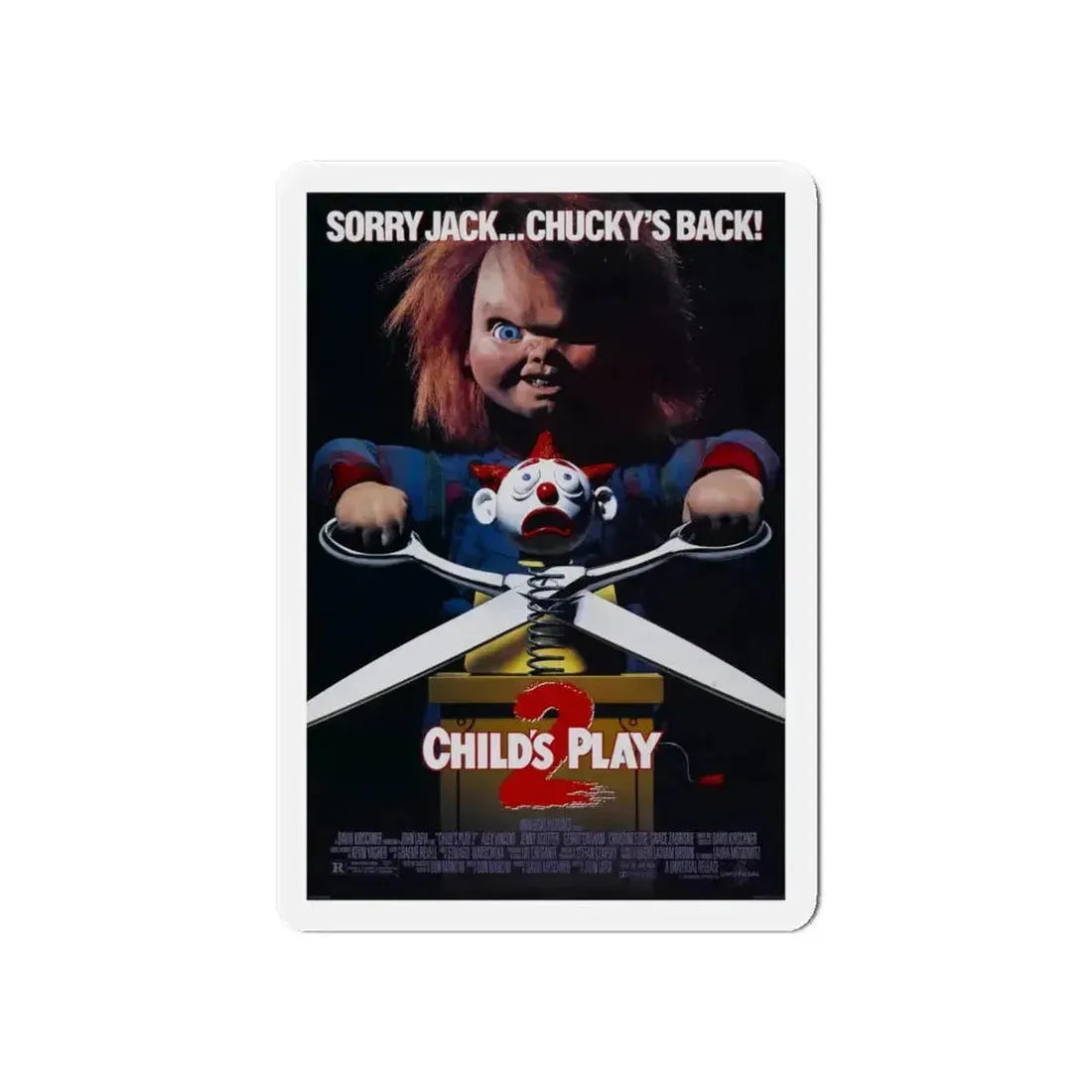CHILD'S PLAY 2 1990 Movie Poster - Refrigerator Magnet - The Sticker Space