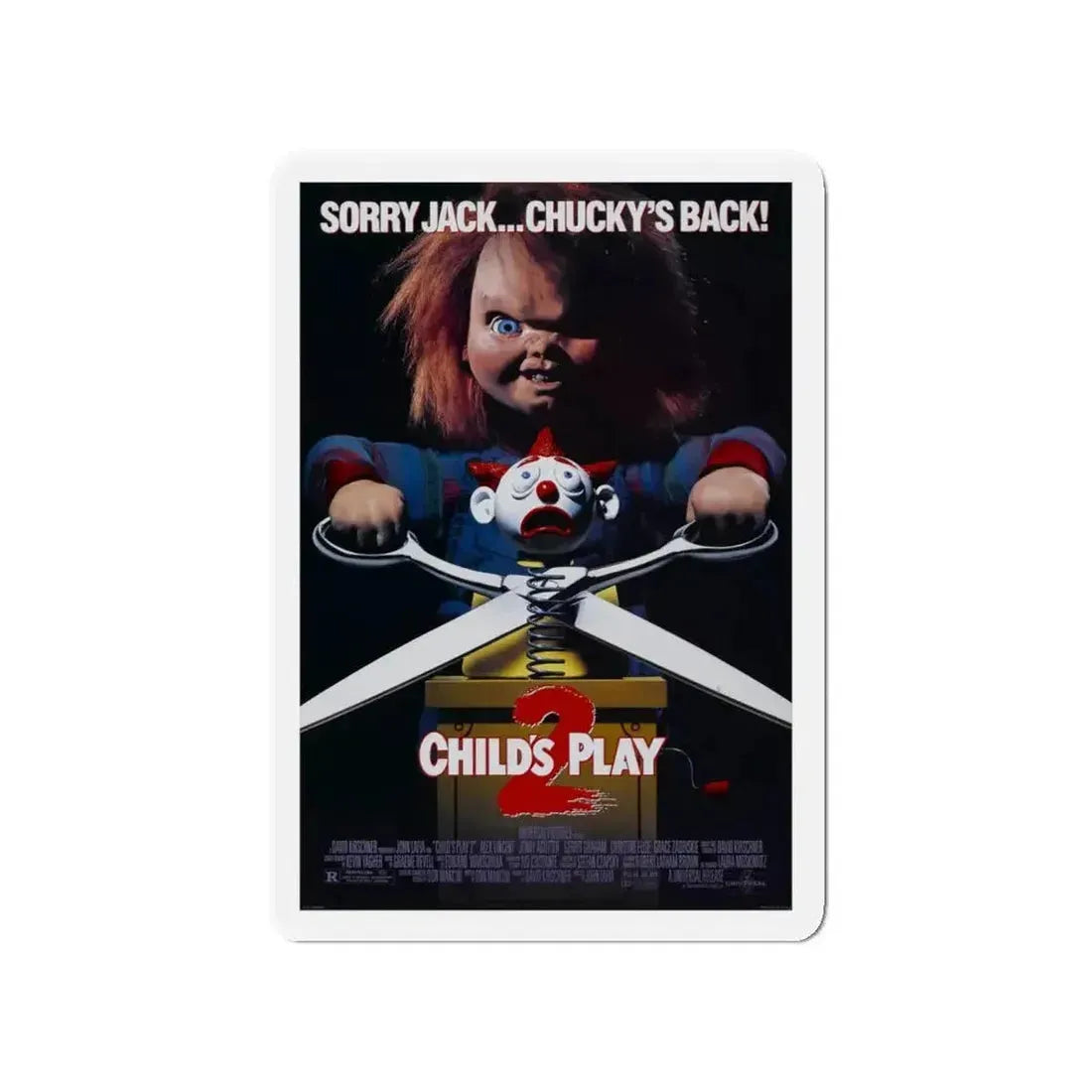 CHILD'S PLAY 2 1990 Movie Poster - Refrigerator Magnet - The Sticker Space