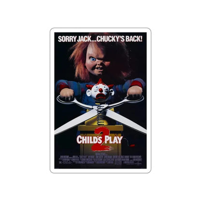 CHILD'S PLAY 2 1990 Movie Poster STICKER Vinyl Die-Cut Decal 5 Inch - The Sticker Space