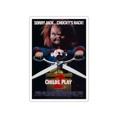 CHILD'S PLAY 2 1990 Movie Poster STICKER Vinyl Die-Cut Decal - The Sticker Space