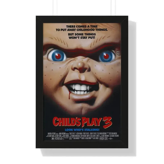 CHILD'S PLAY 3 1991 - Framed Movie Poster 16″ x 24″ Black - The Sticker Space