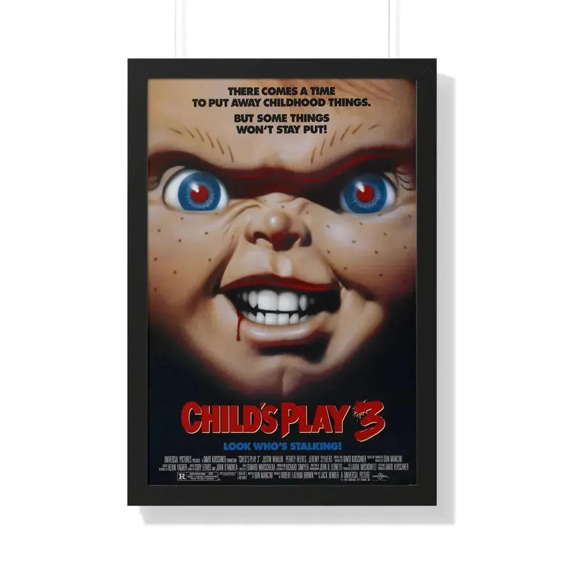 CHILD'S PLAY 3 1991 - Framed Movie Poster 20" x 30" Black - The Sticker Space