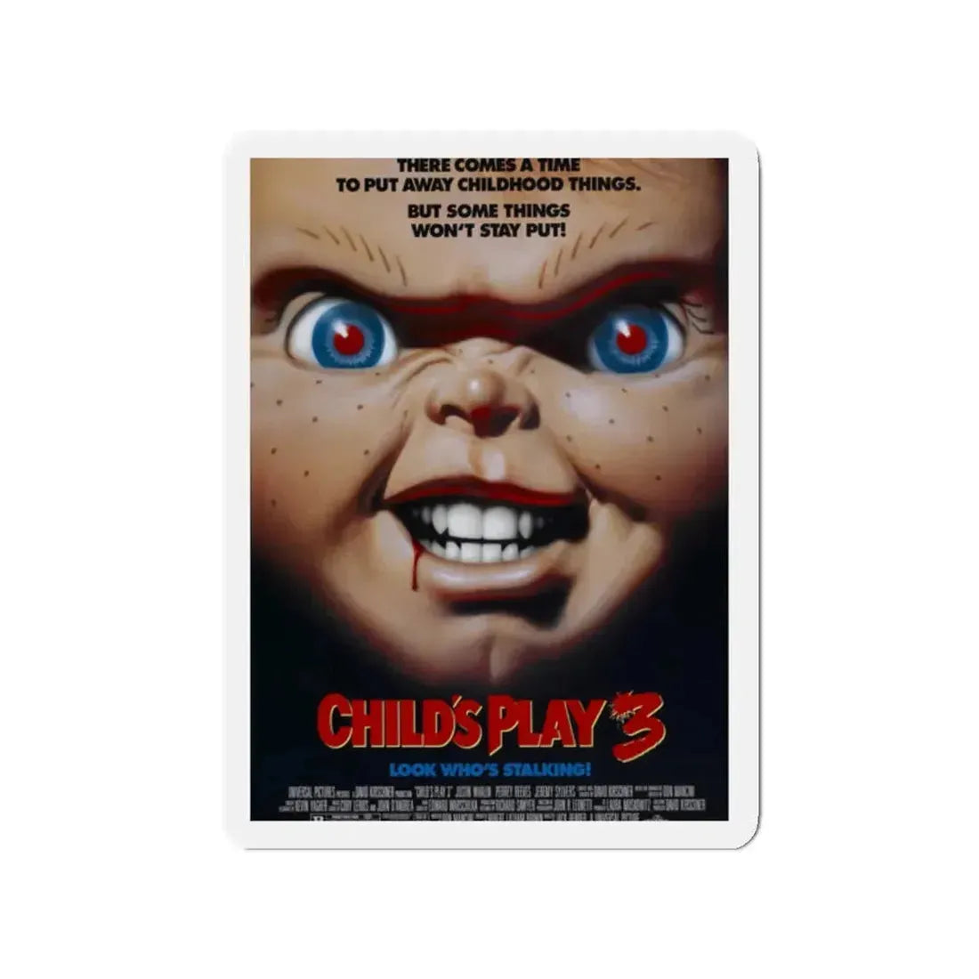 CHILD'S PLAY 3 1991 Movie Poster - Refrigerator Magnet 2 Inch - The Sticker Space