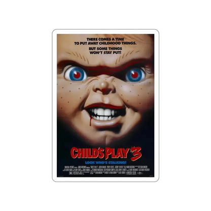 CHILD'S PLAY 3 1991 Movie Poster STICKER Vinyl Die-Cut Decal 4 Inch - The Sticker Space