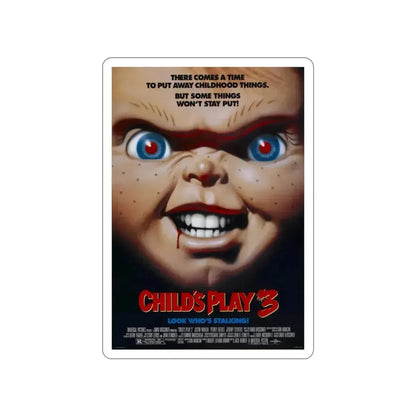 CHILD'S PLAY 3 1991 Movie Poster STICKER Vinyl Die-Cut Decal - The Sticker Space