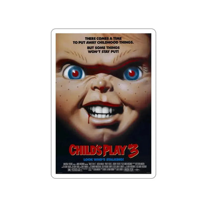 CHILD'S PLAY 3 1991 Movie Poster STICKER Vinyl Die-Cut Decal - The Sticker Space
