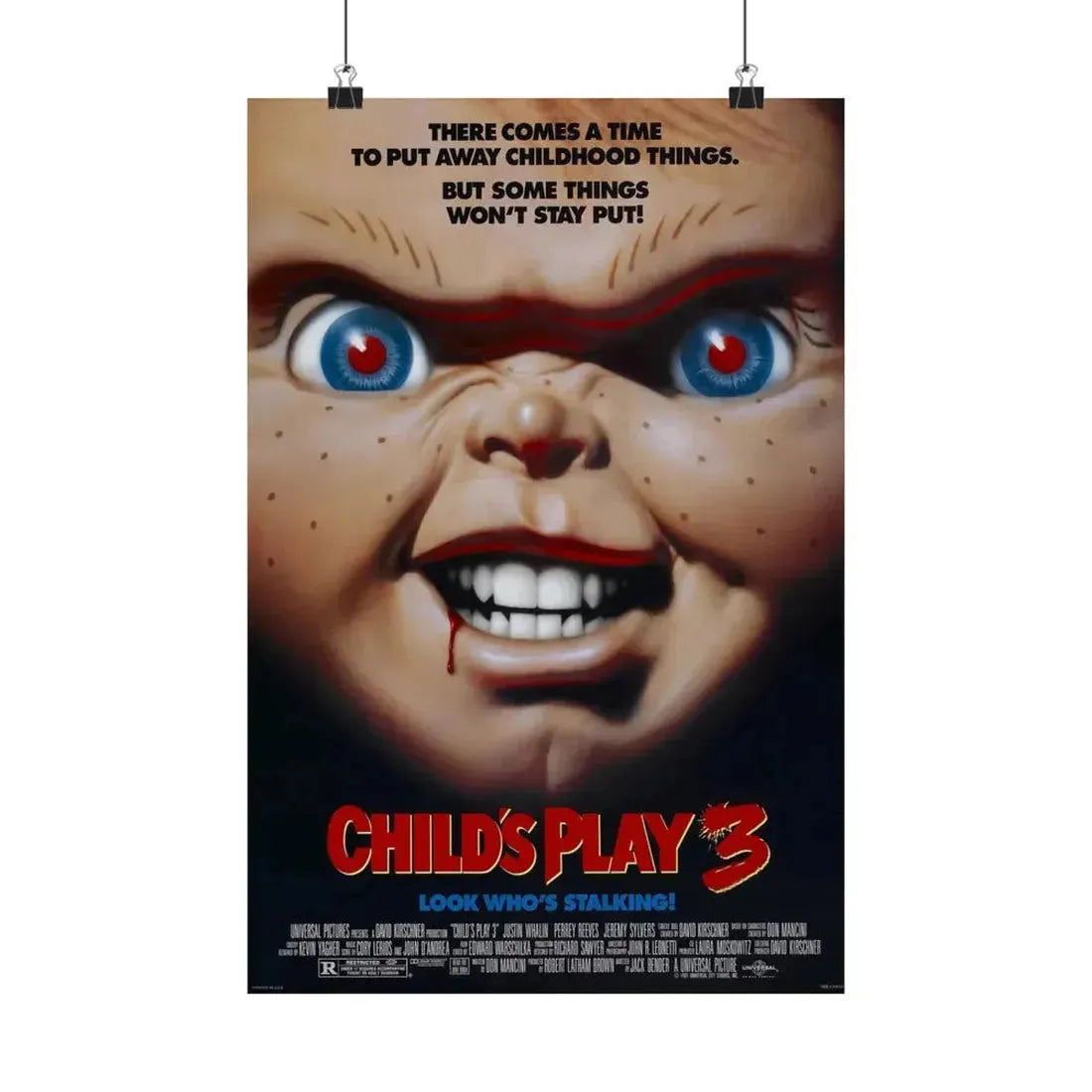 CHILD'S PLAY 3 1991 - Paper Movie Poster 12″ x 18″ Matte - The Sticker Space