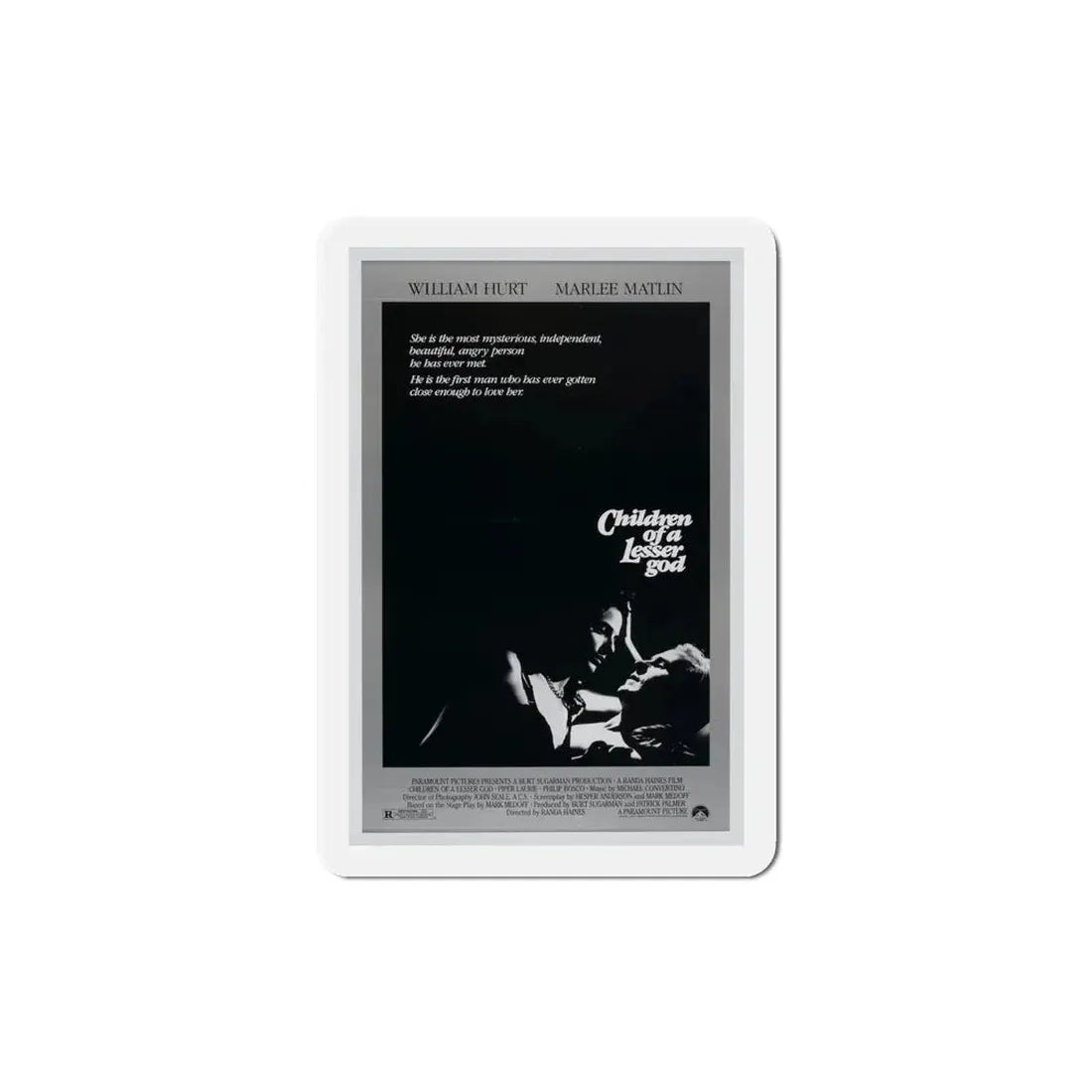 Children of a Lesser God 1986 Movie Poster Refrigerator Magnet 4 Inch - The Sticker Space