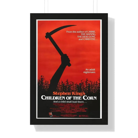 CHILDREN OF THE CORN 1984 - Framed Movie Poster 16″ x 24″ Black - The Sticker Space
