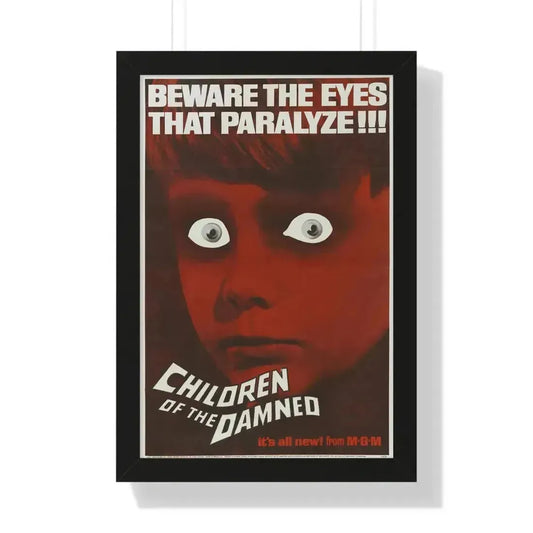 CHILDREN OF THE DAMNED 1964 - Framed Movie Poster 16″ x 24″ Black - The Sticker Space