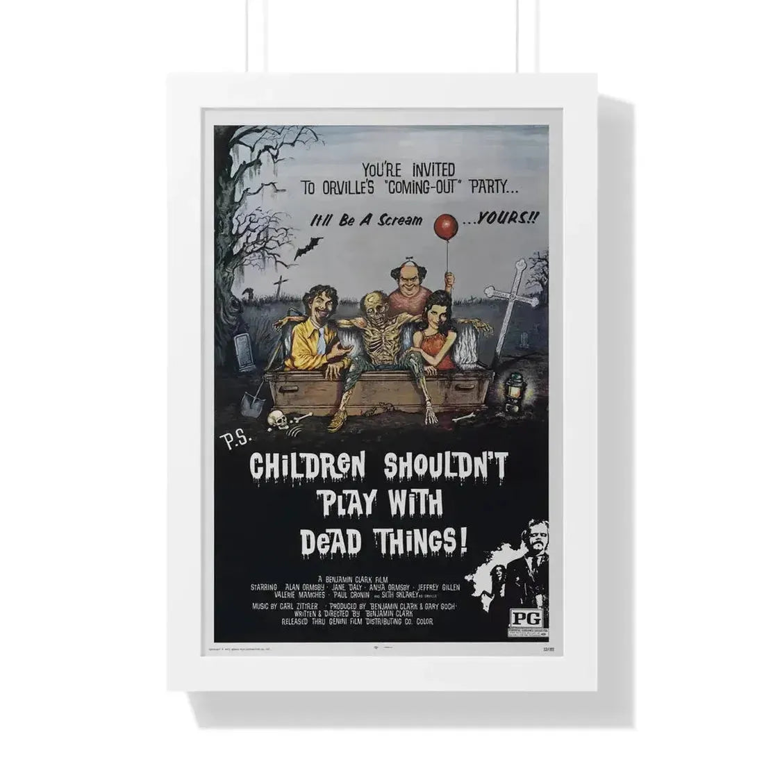CHILDREN SHOULDN'T PLAY WITH DEAD THINGS 1972 - Framed Movie Poster - The Sticker Space