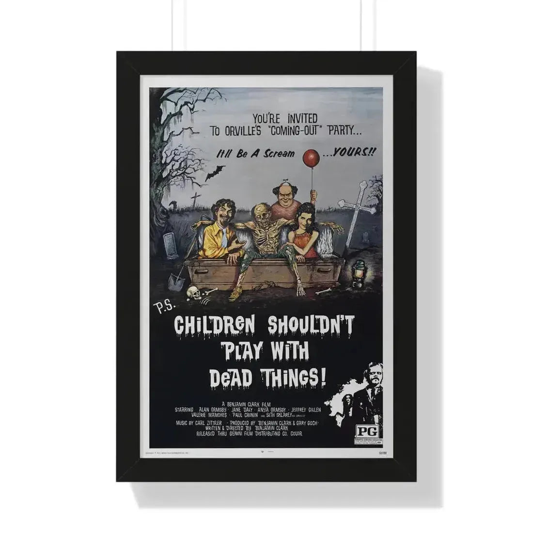 CHILDREN SHOULDN'T PLAY WITH DEAD THINGS 1972 - Framed Movie Poster - The Sticker Space