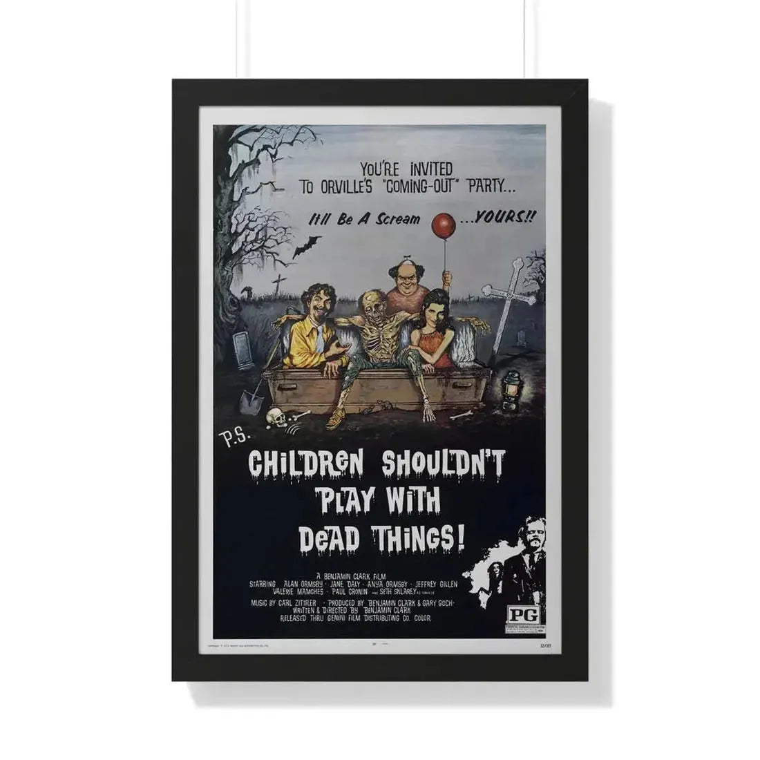CHILDREN SHOULDN'T PLAY WITH DEAD THINGS 1972 - Framed Movie Poster - The Sticker Space