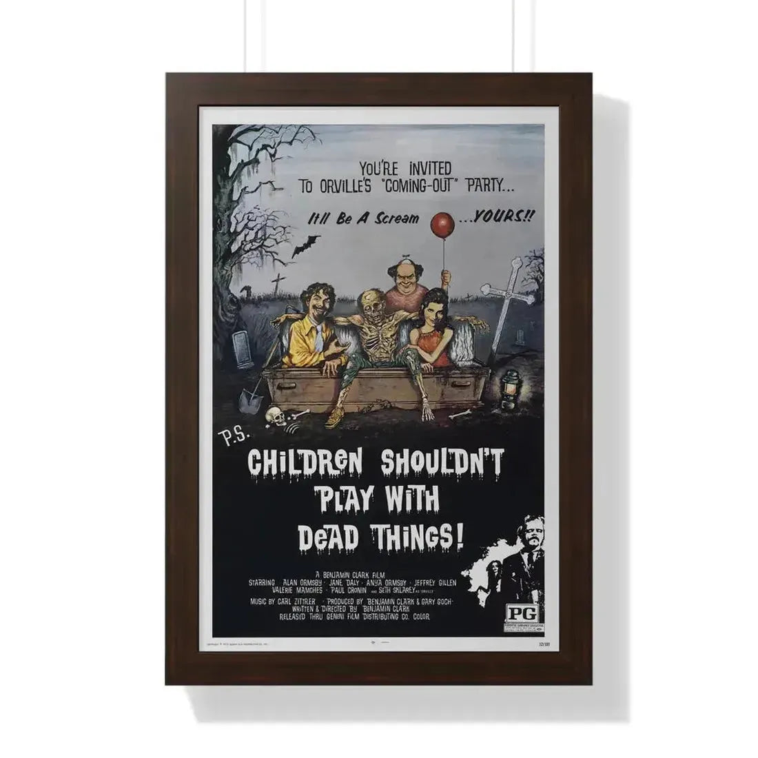 CHILDREN SHOULDN'T PLAY WITH DEAD THINGS 1972 - Framed Movie Poster - The Sticker Space