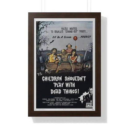 CHILDREN SHOULDN'T PLAY WITH DEAD THINGS 1972 - Framed Movie Poster - The Sticker Space
