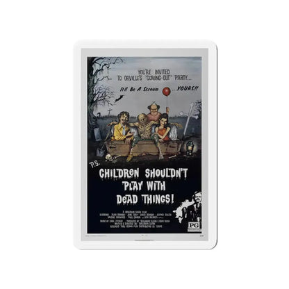 CHILDREN SHOULDN'T PLAY WITH DEAD THINGS 1972 Movie Poster - Refrigerator Magnet 4 Inch - The Sticker Space