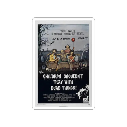 CHILDREN SHOULDN'T PLAY WITH DEAD THINGS 1972 Movie Poster STICKER Vinyl Die-Cut Decal 3 Inch - The Sticker Space