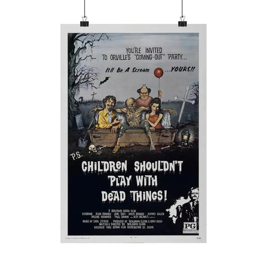 CHILDREN SHOULDN'T PLAY WITH DEAD THINGS 1972 - Paper Movie Poster 12″ x 18″ Matte - The Sticker Space
