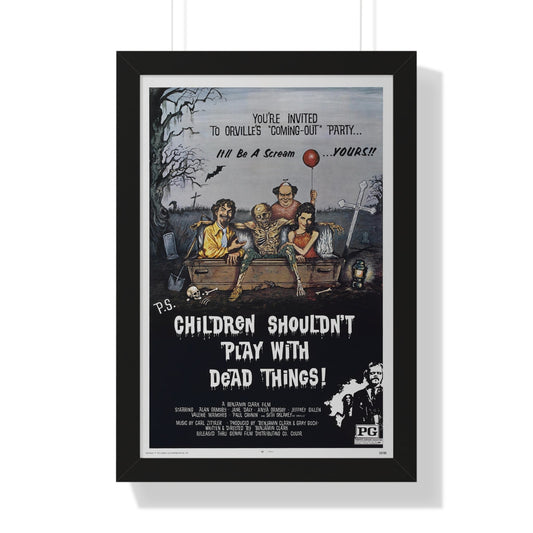 CHILDREN SHOULDN'T PLAY WITH DEAD THINGS 1972 - Framed Movie Poster-16″ x 24″-The Sticker Space