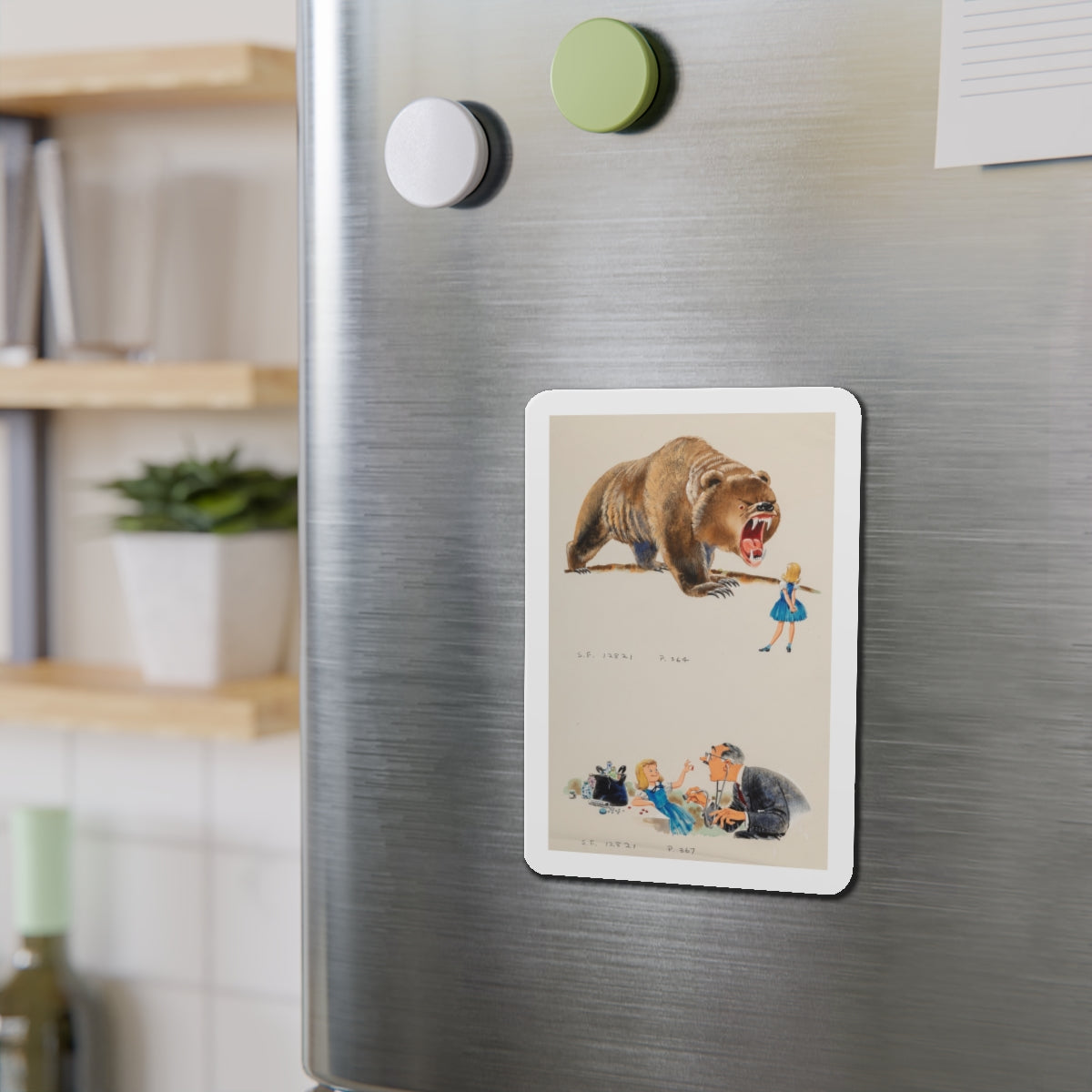 Children's book illustration (Magazine Illustration) Refrigerator Magnet-The Sticker Space