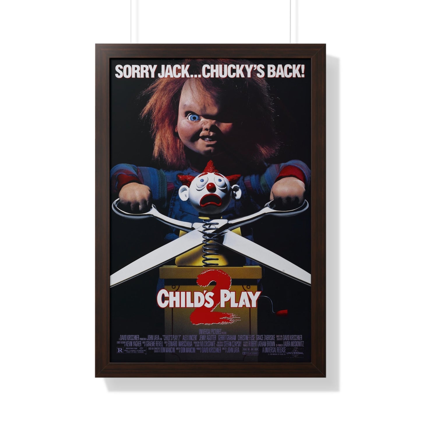 CHILD'S PLAY 2 1990 - Framed Movie Poster-20" x 30"-The Sticker Space