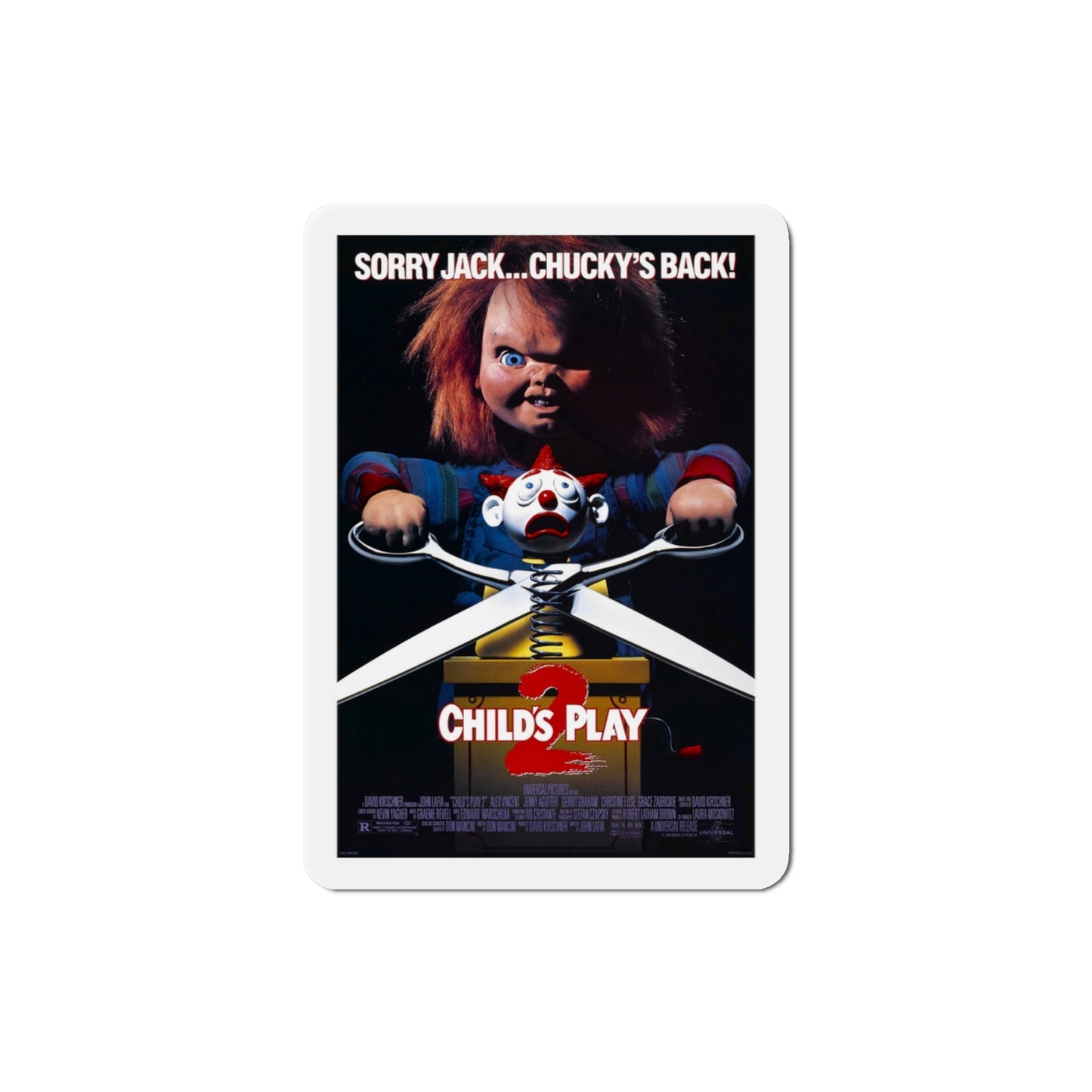 Childs Play 2 1990 Movie Poster Die-Cut Magnet-3" x 3"-The Sticker Space