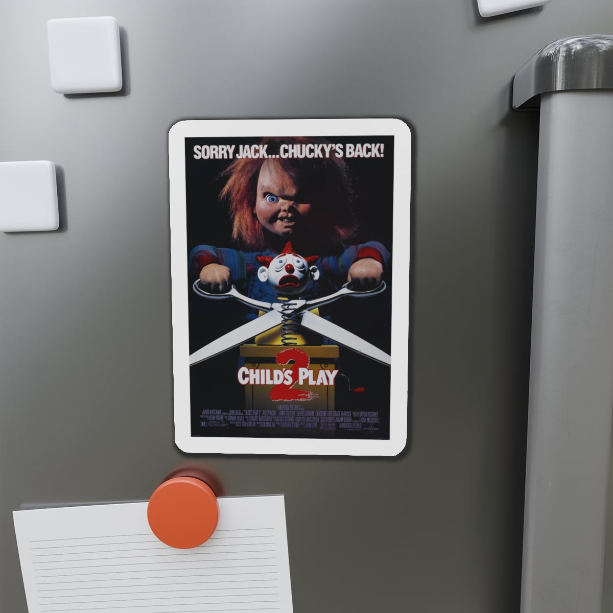 CHILD'S PLAY 2 1990 Movie Poster - Die-Cut Magnet-The Sticker Space