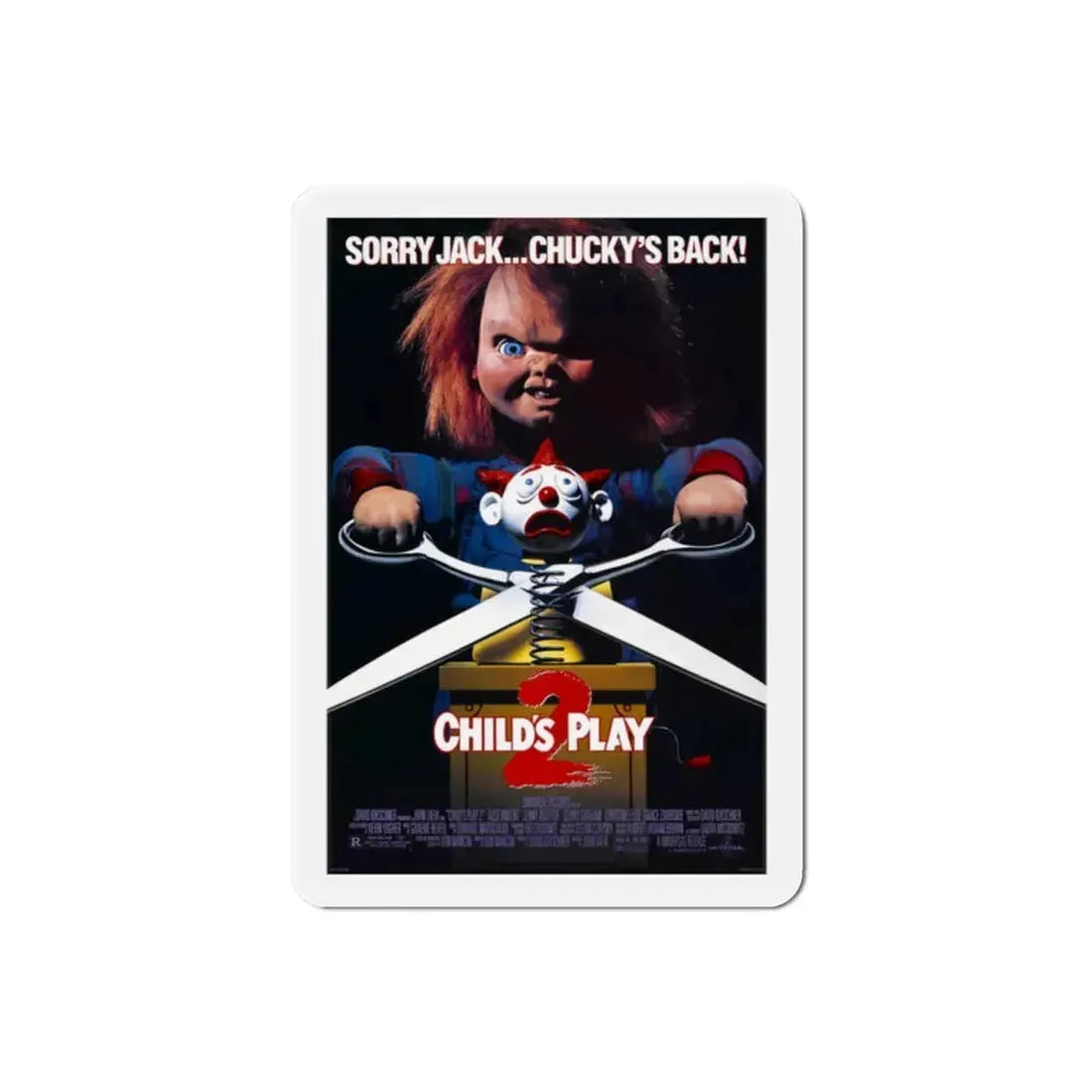 Childs Play 2 1990 Movie Poster Refrigerator Magnet 2 Inch - The Sticker Space