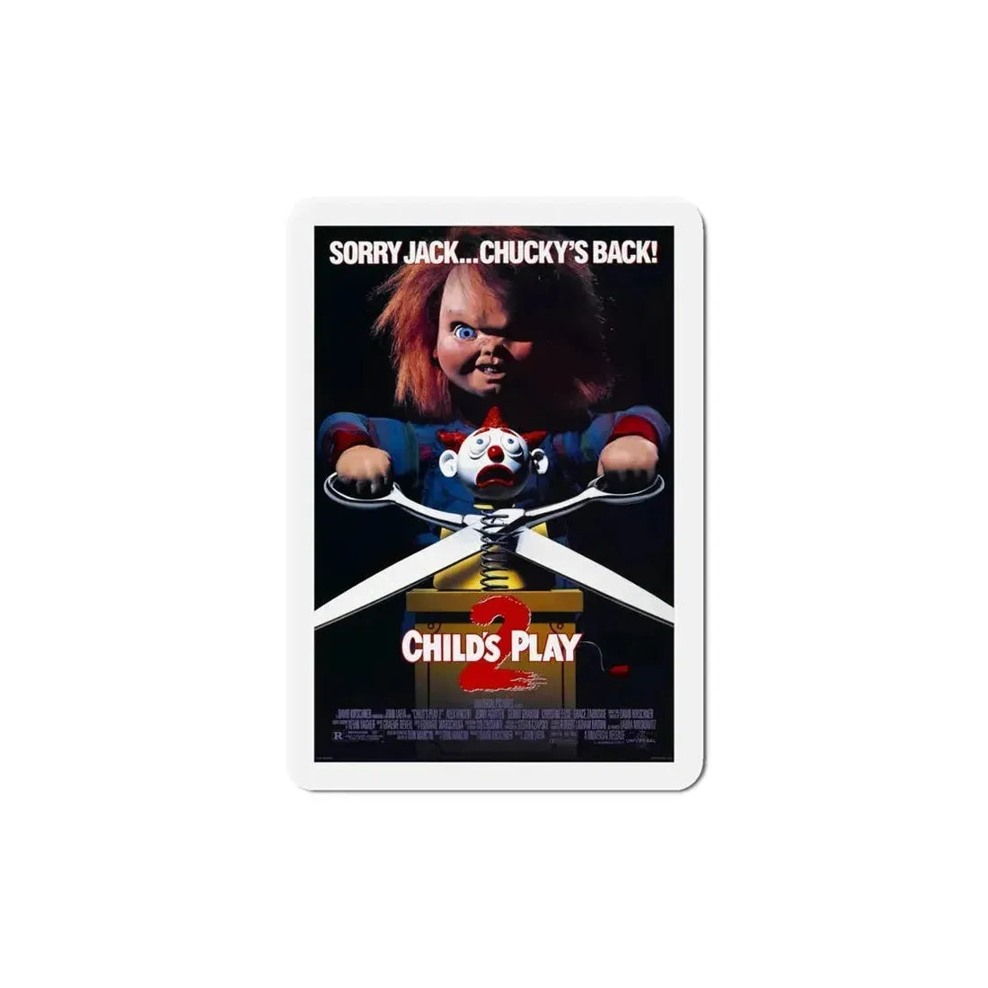 Childs Play 2 1990 Movie Poster Refrigerator Magnet 6 Inch - The Sticker Space